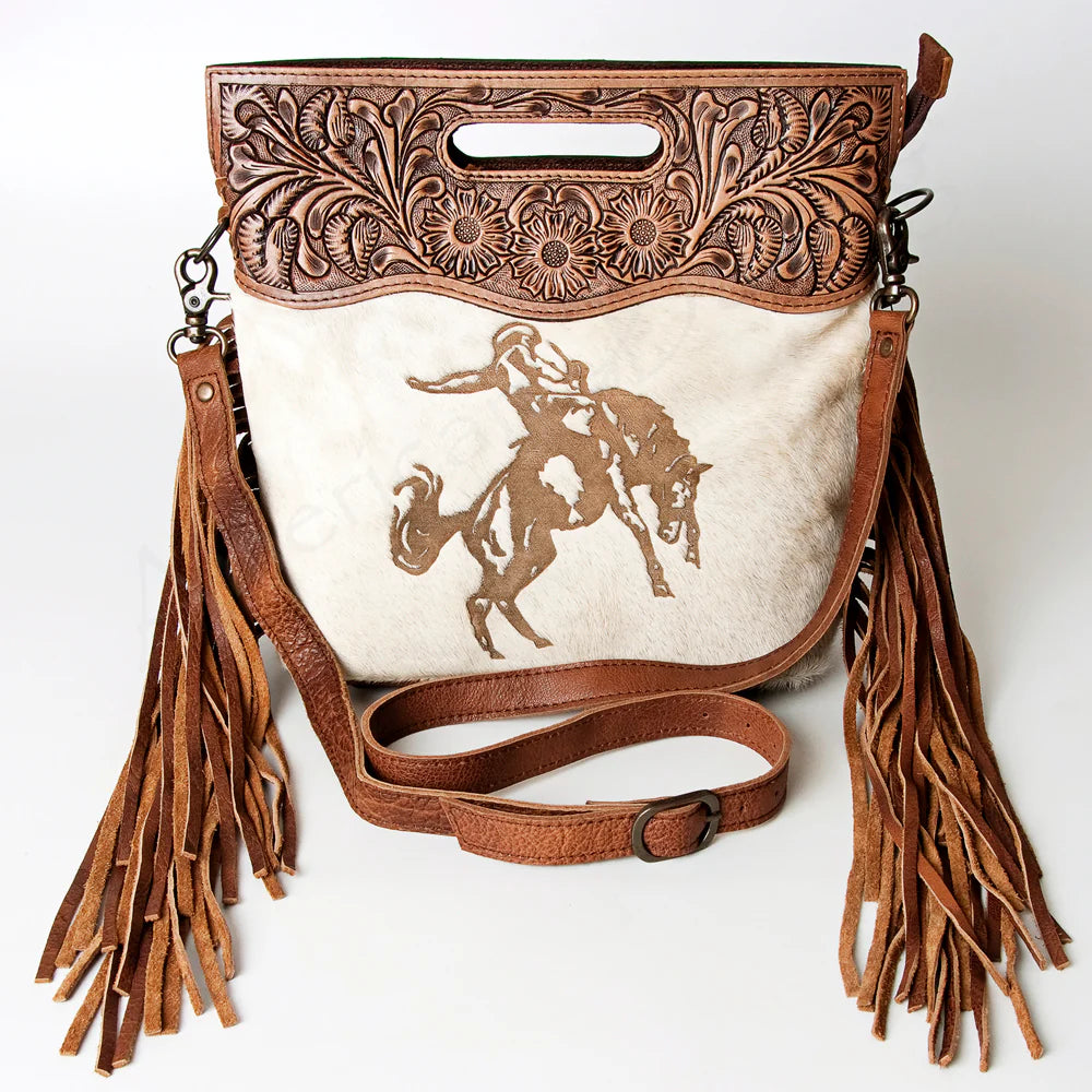 American Darling Crossbody Western Leather Woven Bag Faye