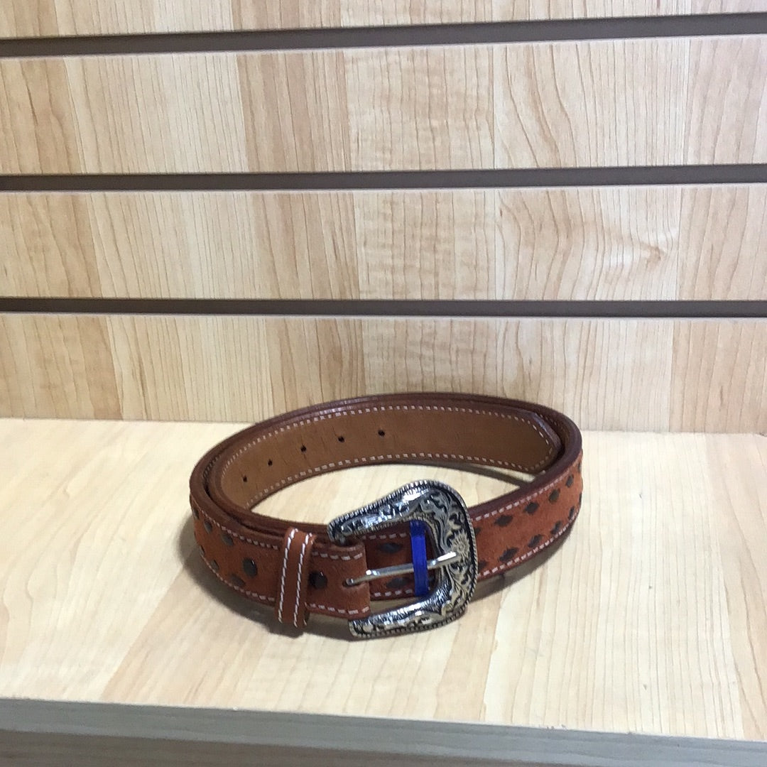 Men's Brown Buck Stitch Belt