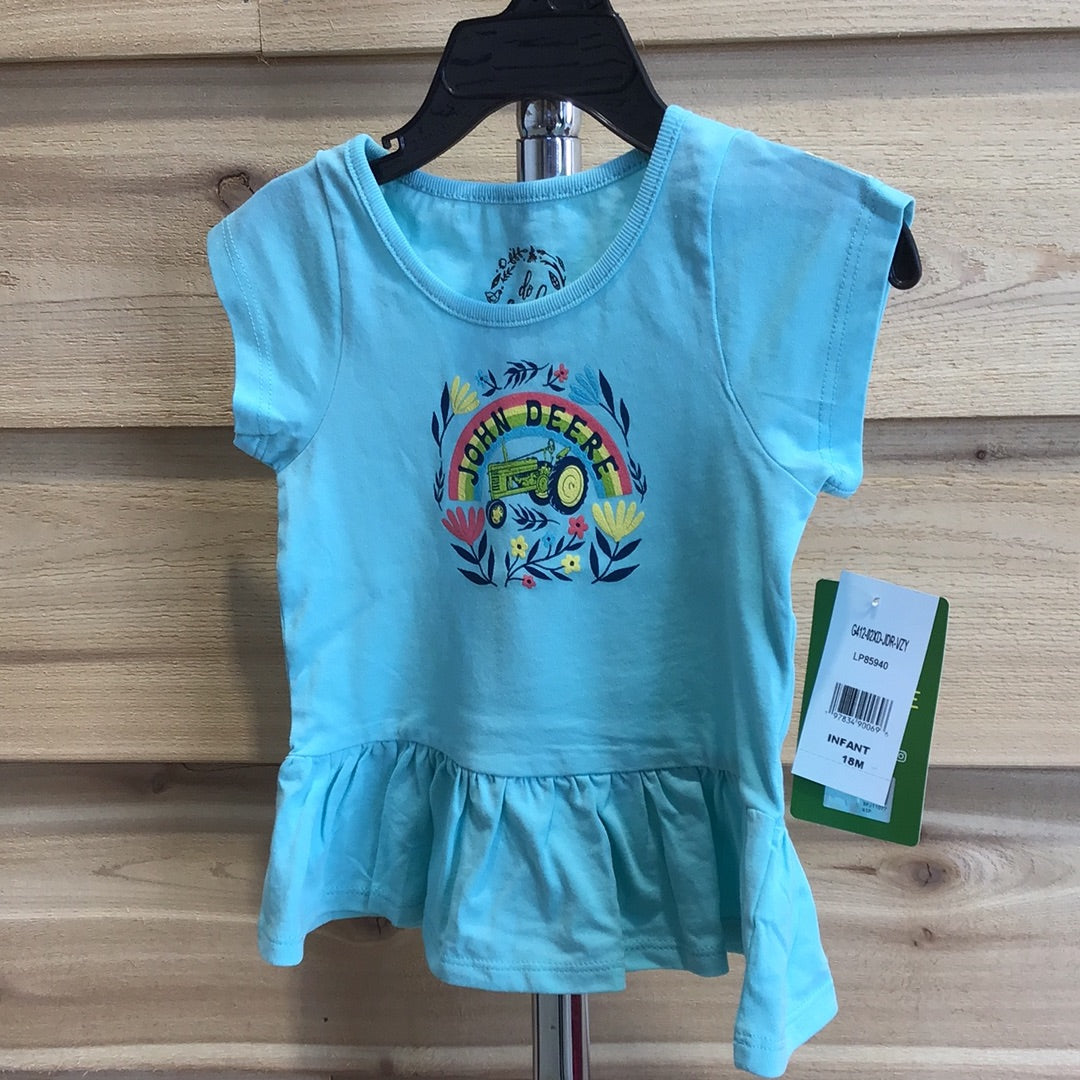 John Deere Youth Peplum Top - Chill