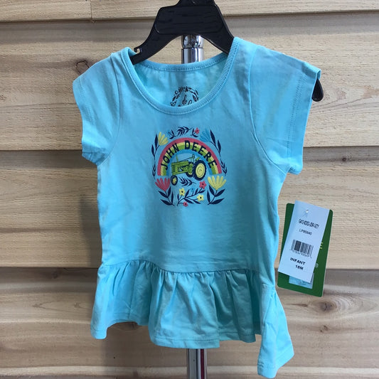 John Deere Youth Peplum Top - Chill