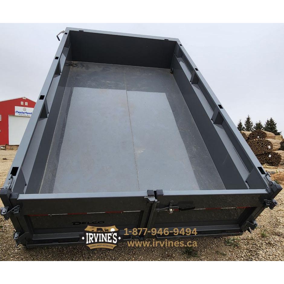 **RENTAL**  2026 Delco Dump Trailer - Grey
