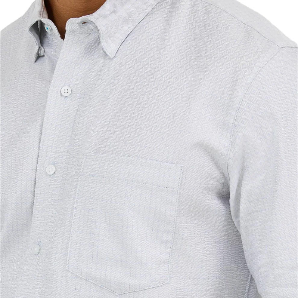 Wrangler Men's Cody Johnston Micro Check Long Sleeve Classic Fit Shirt