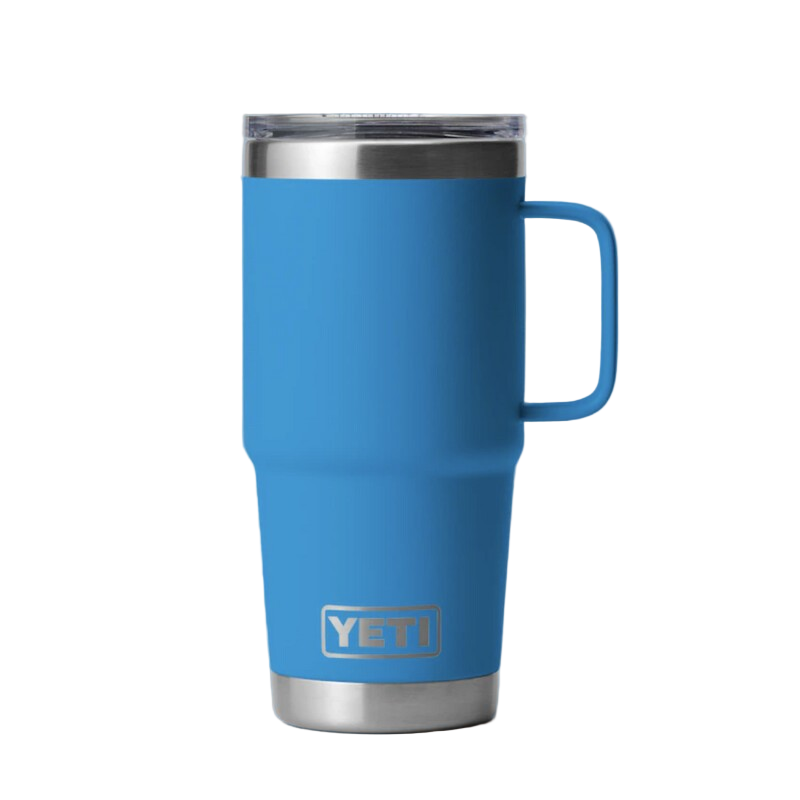 Yeti Rambler 591ml Travel Mug w/Stronghold Lid - Big Wave Blue