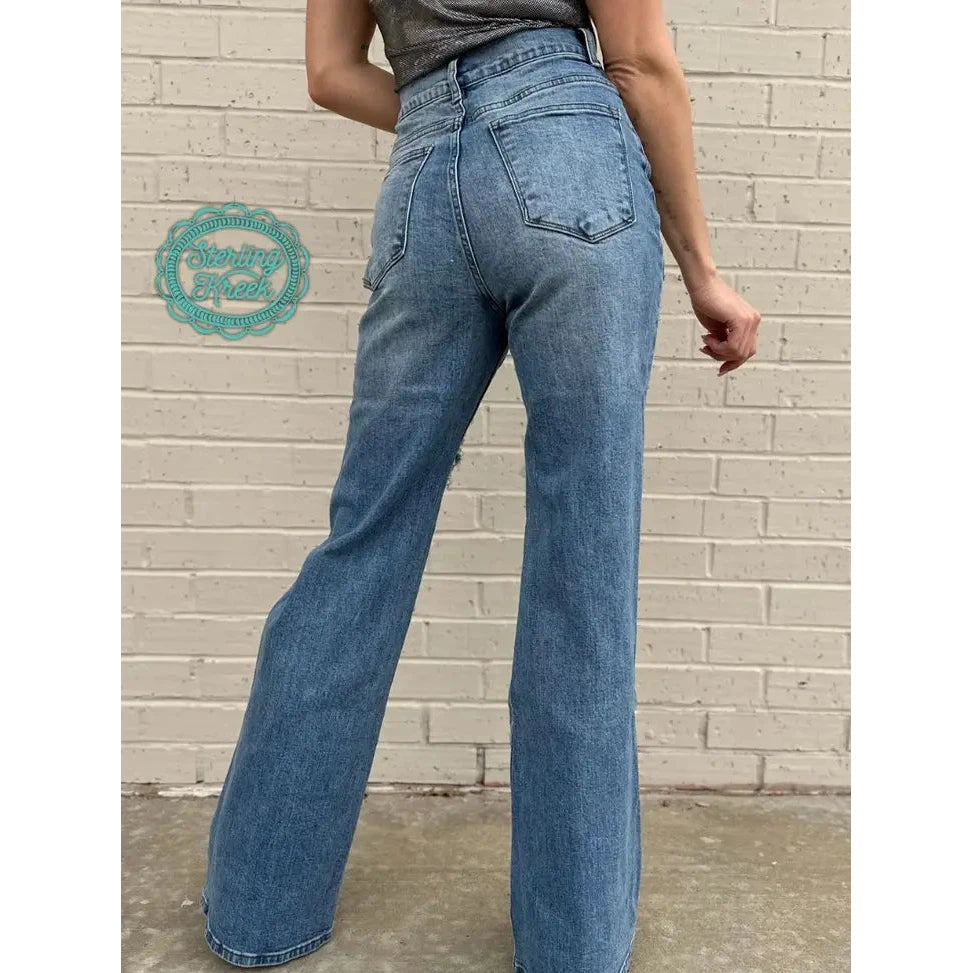 Sterling Kreek Women's Denim Long Jeans - Medium Wash