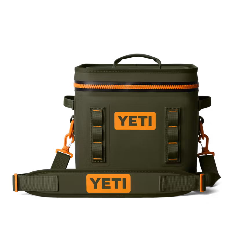Yeti Hopper Flip® 12 Soft Cooler - Olive/King Crab Orange