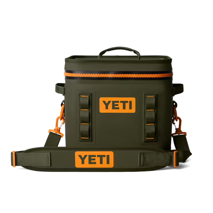Yeti Hopper Flip® 12 Soft Cooler - Olive/King Crab Orange