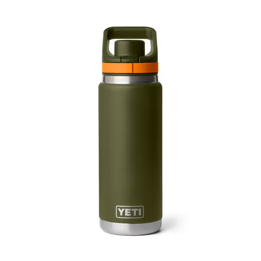 YETI Rambler 769 mL Bottle with Chug Cap - Olive/King Crab Orange