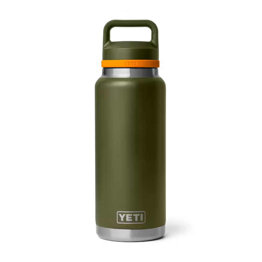 YETI Rambler 1 L Bottle with Chug Cap - Olive/King Crab Orange