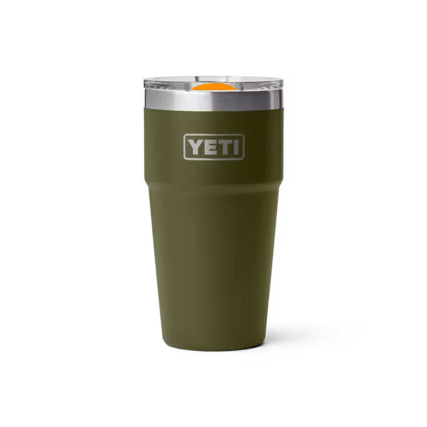 YETI Rambler 591 mL Stackable Cup with MagSlider Lid - Olive/King Crab Orange