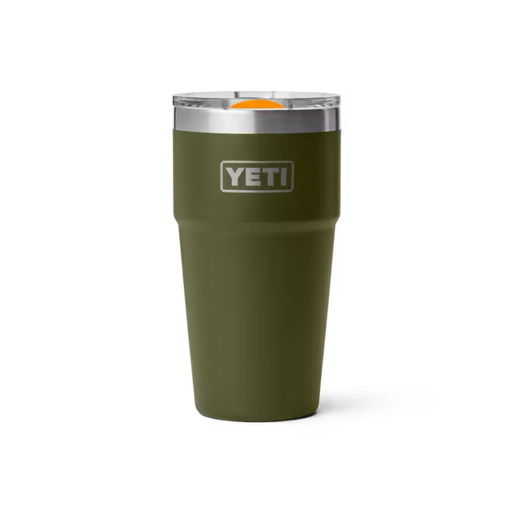 YETI Rambler 591 mL Stackable Cup with MagSlider Lid - Olive/King Crab Orange