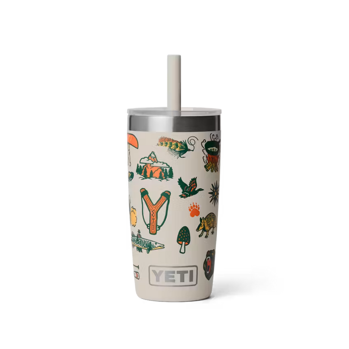 YETI Rambler Jr. 295 mL Tumbler with Silicone Straw Lid - Cape Summer Camp