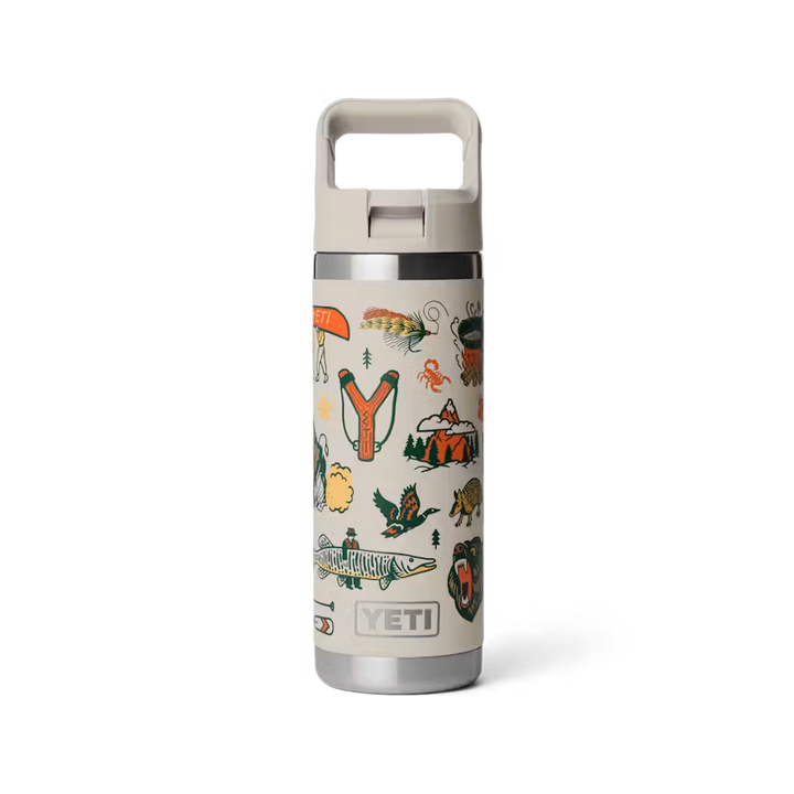 YETI Rambler 532 mL Water Bottle with Straw Cap - Cape Summer Camp