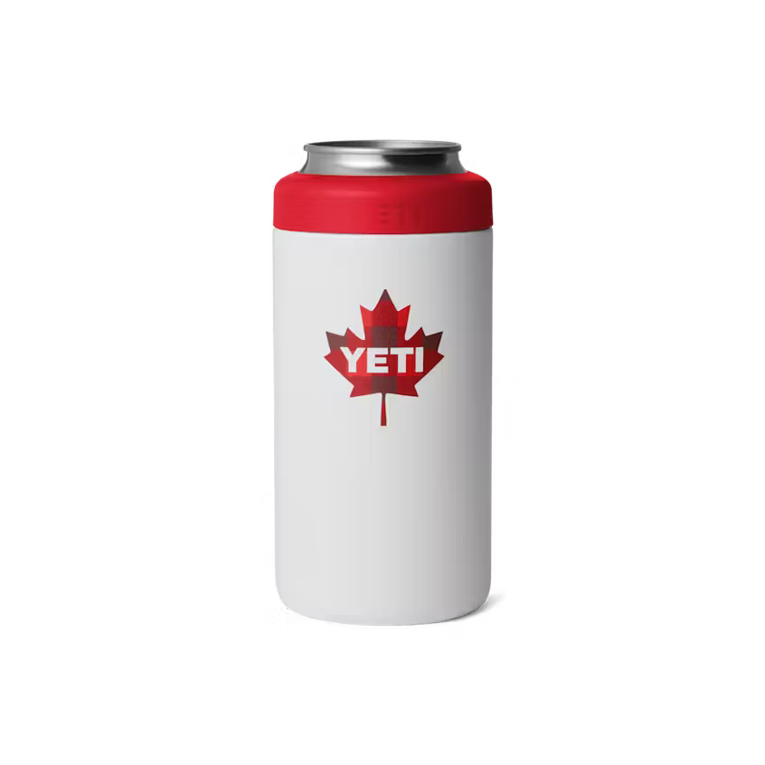 Yeti Rambler® 473mL Colster Tall Can Insulator - White/Red Can Badge