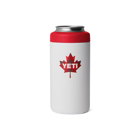 Yeti Rambler® 473mL Colster Tall Can Insulator - White/Red Can Badge