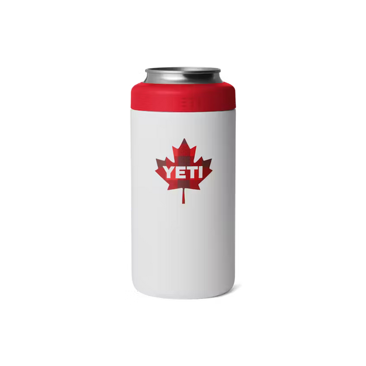 YETI Rambler 473 mL Colster Tall Can Insulator - White/Red Can Badge