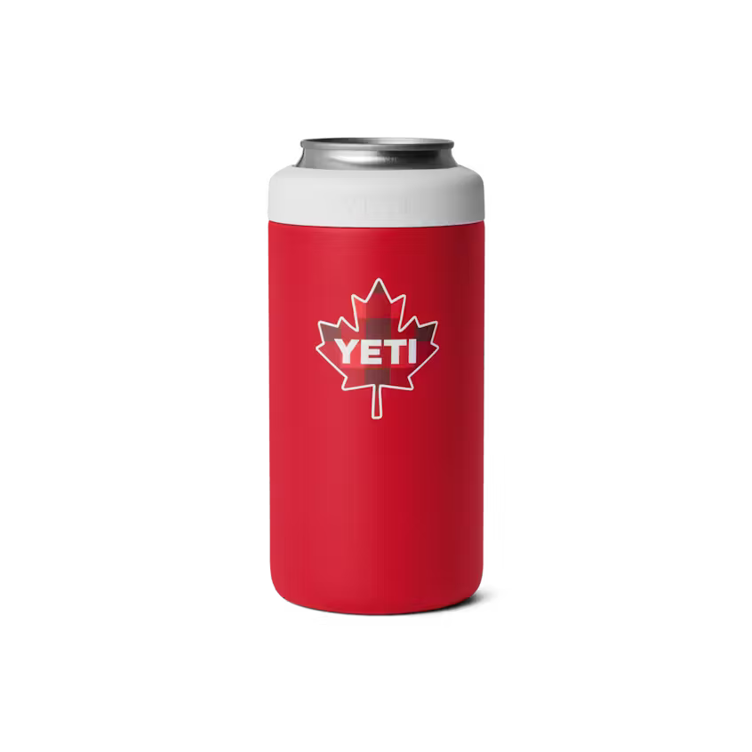 Yeti Rambler® 473mL Colster® Tall Can Insulator - Red/White Can Badge