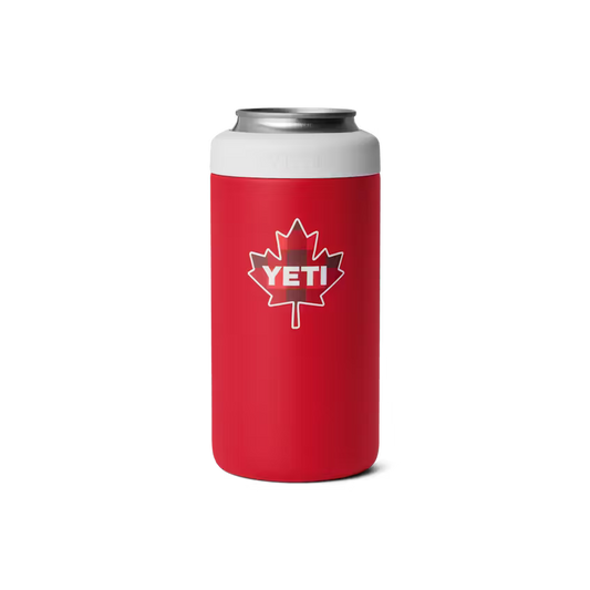 Yeti Rambler® 473mL Colster® Tall Can Insulator - Red/White Can Badge