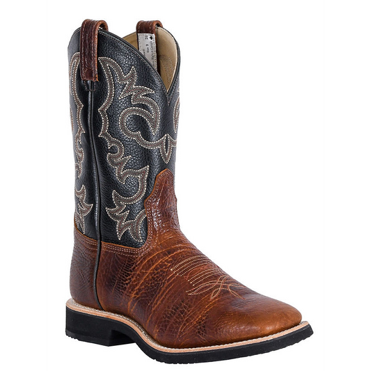 Brahma Men's Spongy Roper Western Boots - Mountain Maple/Porto Black