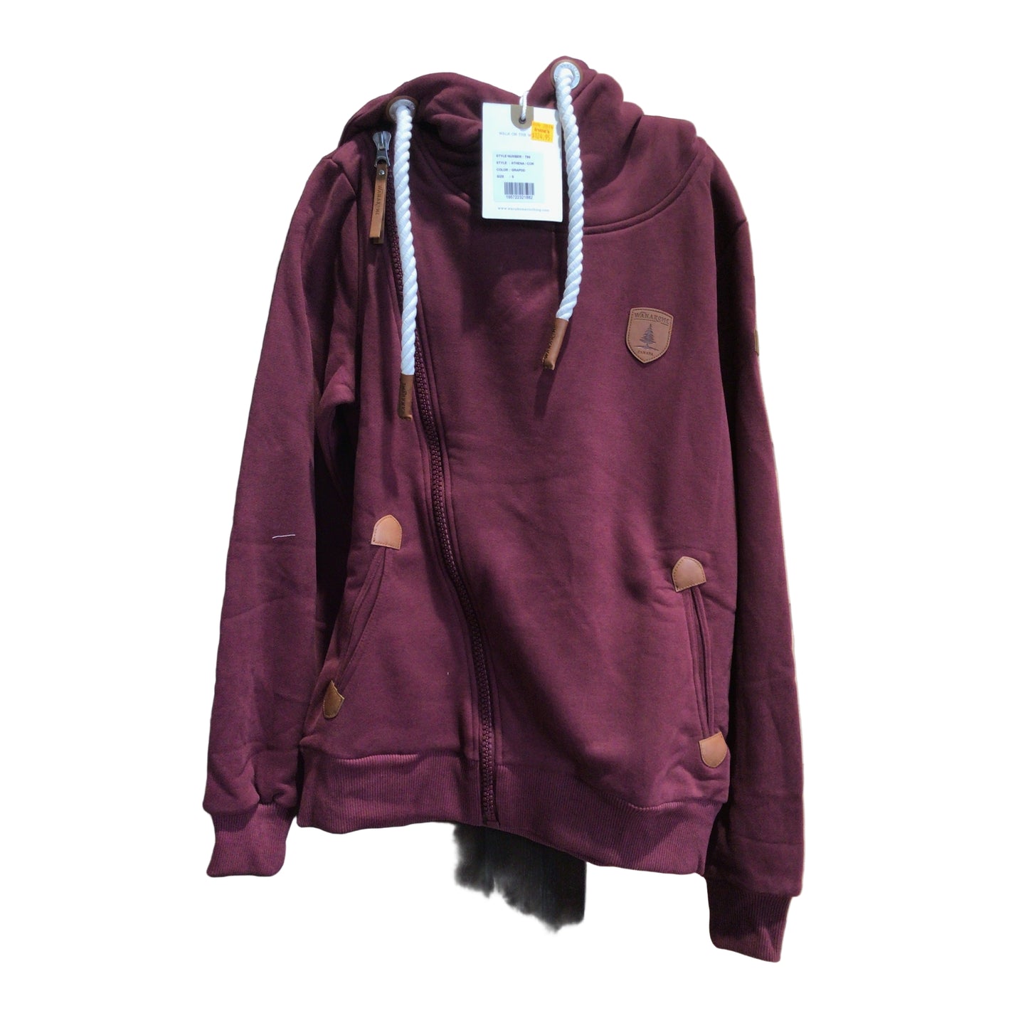 Wanakome Women's Asymmetric Full Zip Hoodie