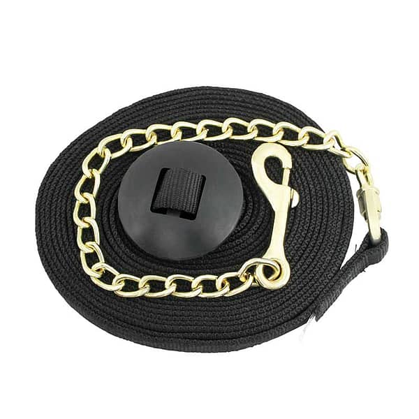 25' Lunge Line w/Rubber Stopper - Black