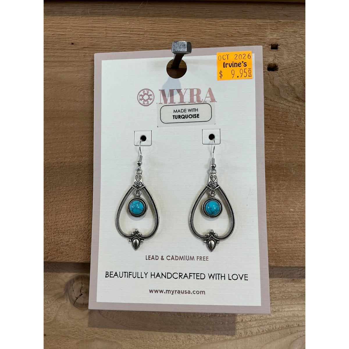 Myra Moonwell Charm Drop Earrings- Jewel Blue