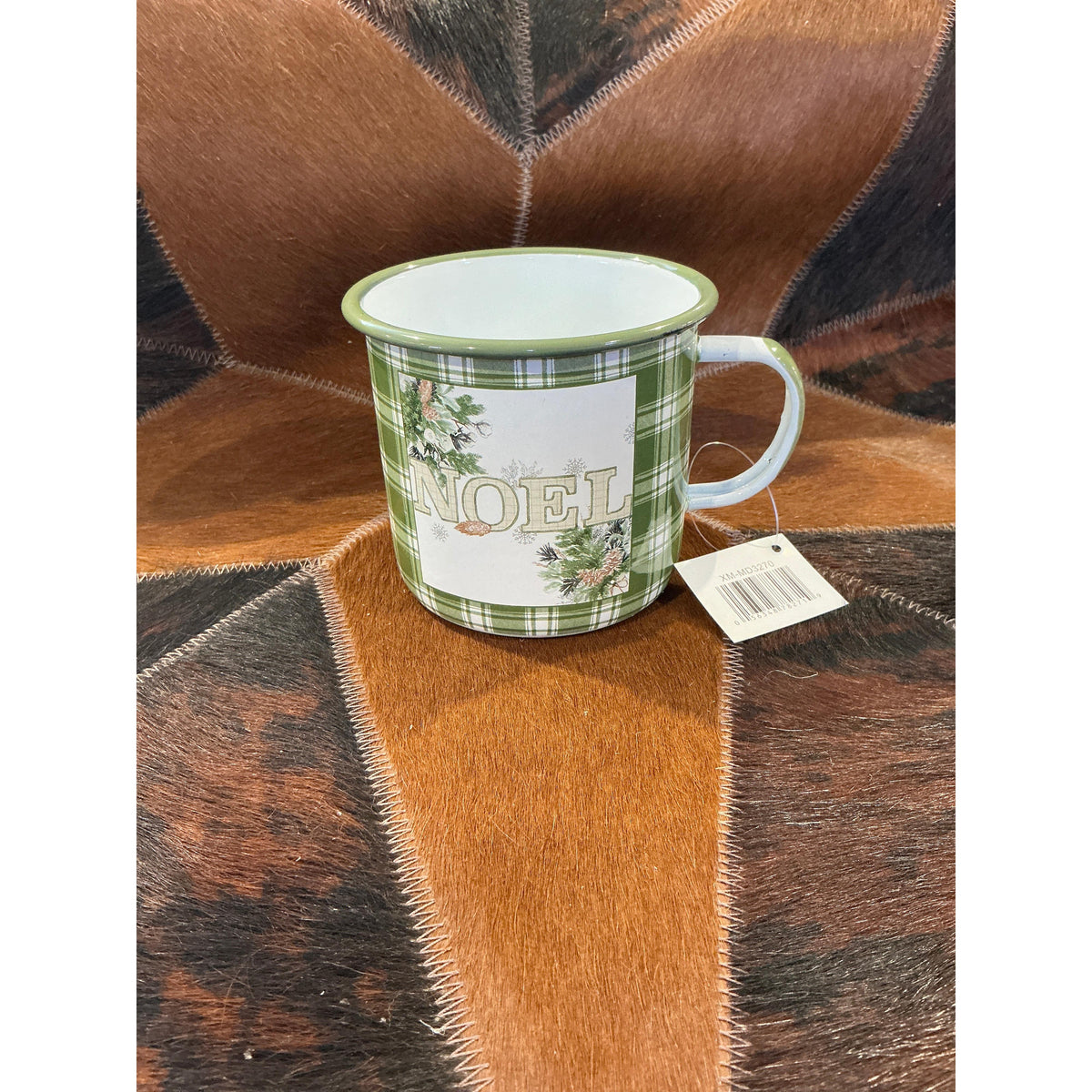 Christmas Metal Enamel Mug 4"-NOEL