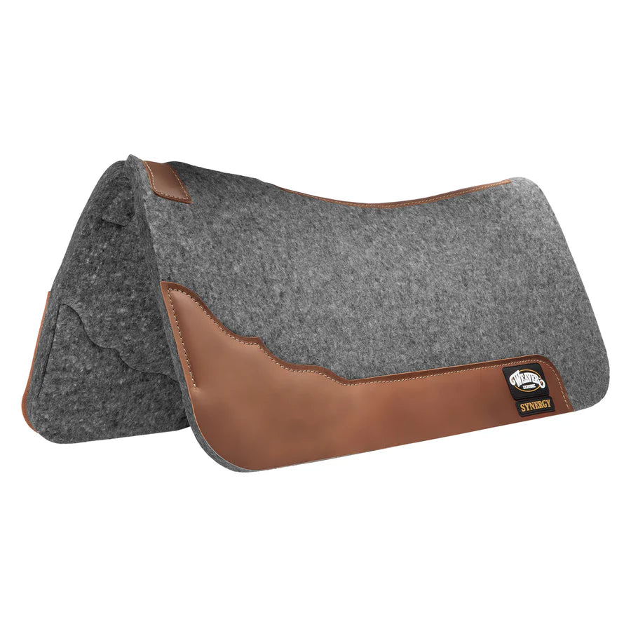 Weaver Synergy 1 1/4" Contoured Steam Pressed 100% Merino Wool Felt Performance Saddle Pad