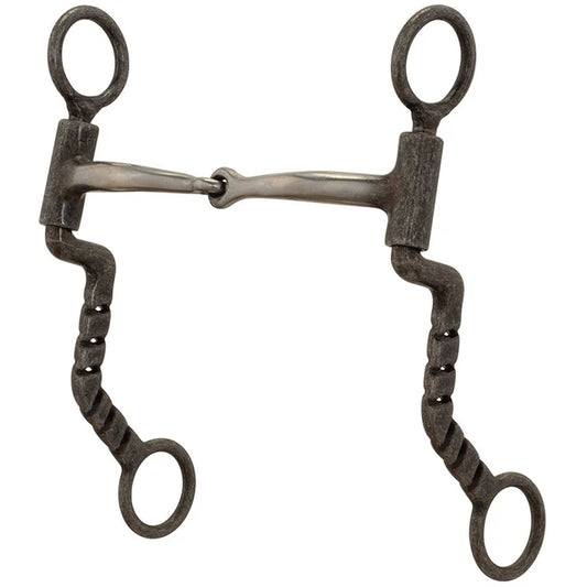 Ken McNabb Buffed Sweet Iron Snaffle Mouth Bit- Black