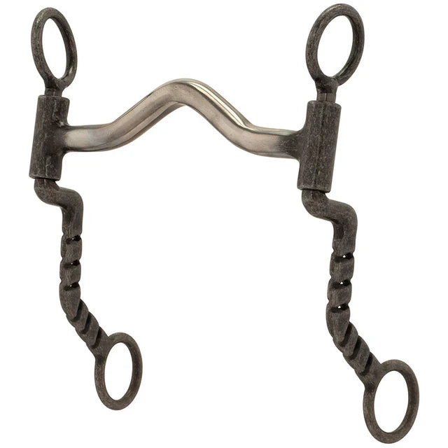 Ken McNabb Buffed Sweet Iron Medium Port Mouth Bit- Black