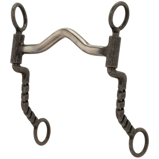 Ken McNabb Buffed Sweet Iron Medium Port Mouth Bit- Black