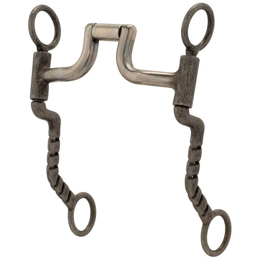 Ken McNabb Buffed Sweet Iron Square Port Mouth Bit- Black