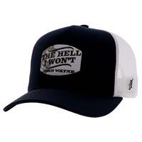 Hooey John Wayne Trucker Cap- Black/White