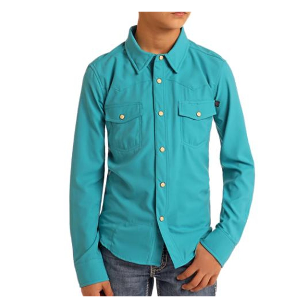 Rock & Roll Boy's Long Sleeve  Tek Shirt- Multiple Colours
