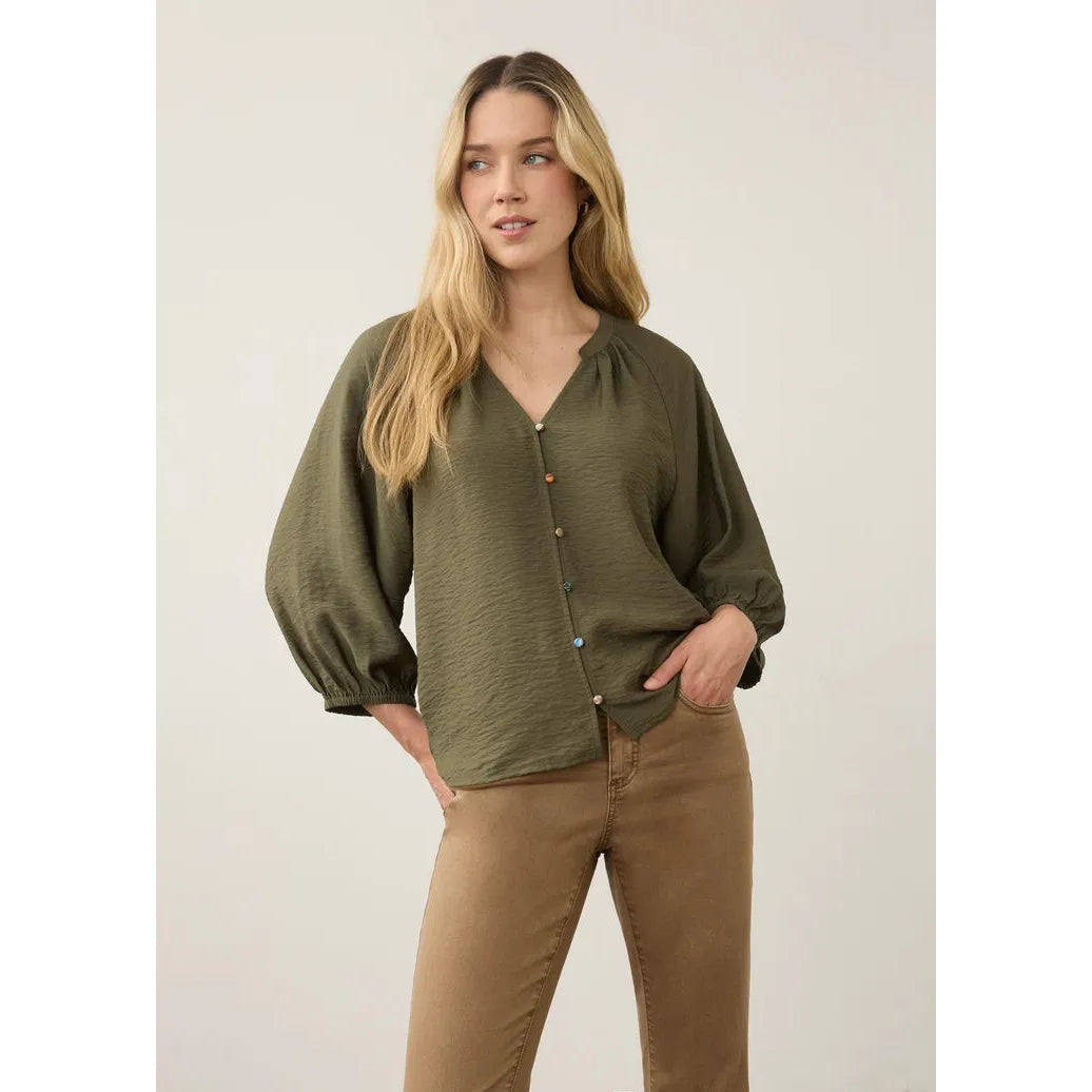 FDJ 3/4 Sleeve Colourful Button Shirt - Multiple Colours