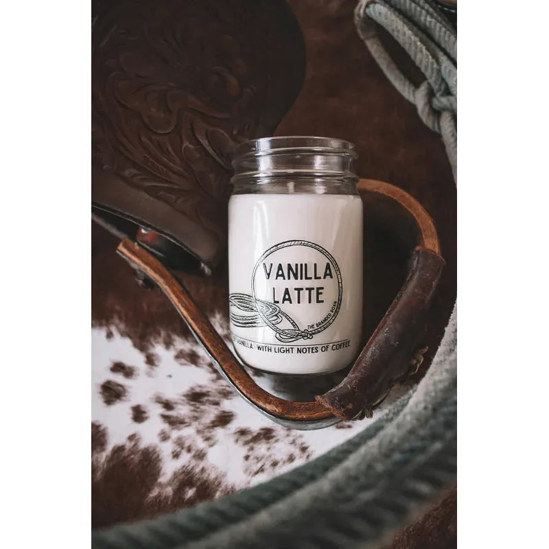 12oz Mason Jar Soy Candle - Vanilla Latte