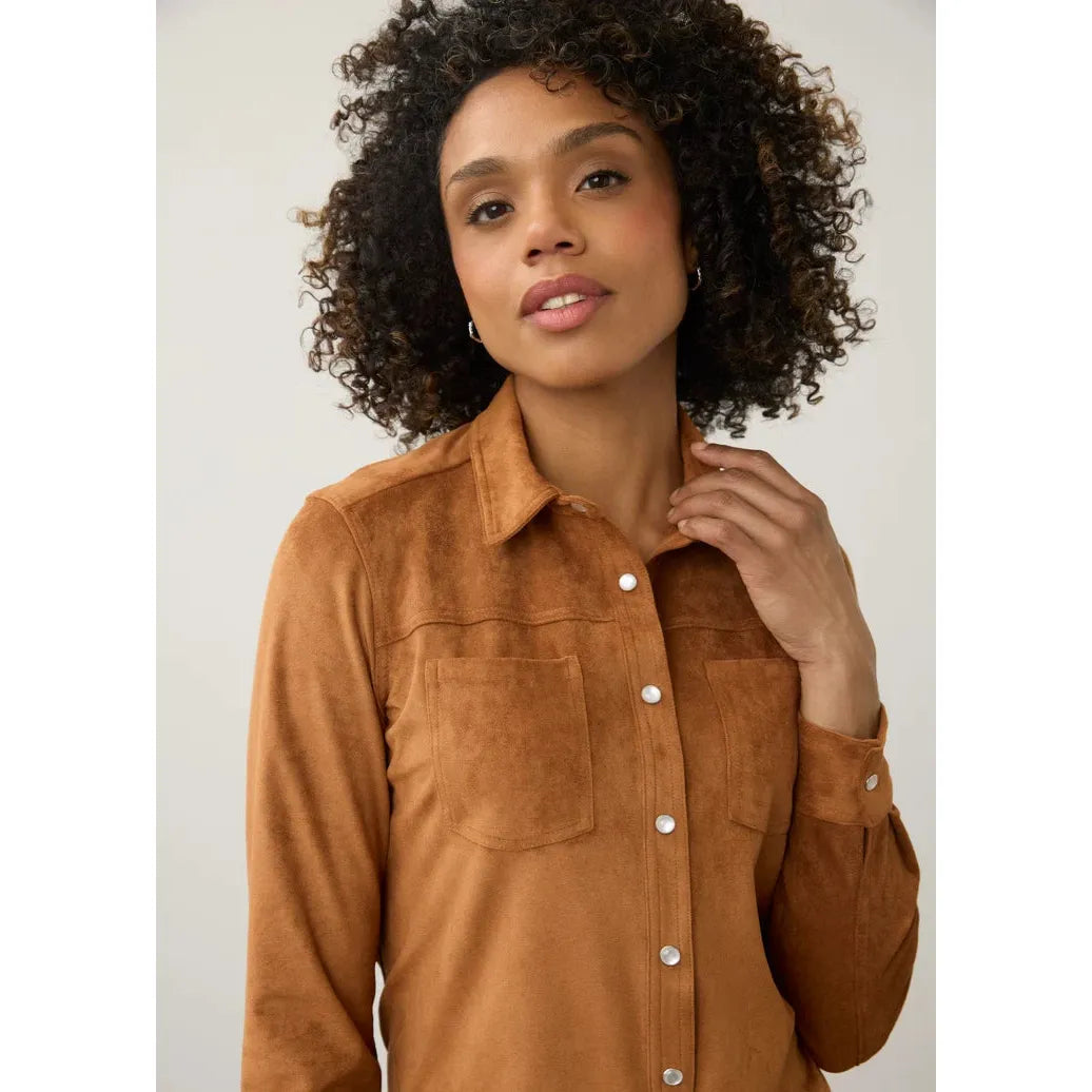 FDJ Long Sleeve Suede Shirt - Multiple Colours
