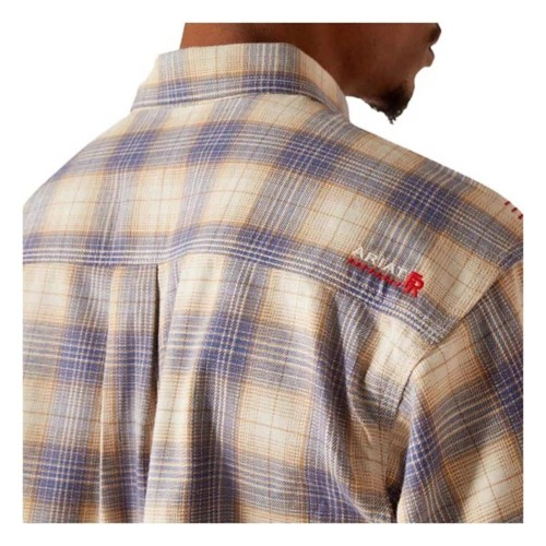 Ariat Men's FR Crenshaw Logo Long Sleeve Work Shirt- Moonbeam