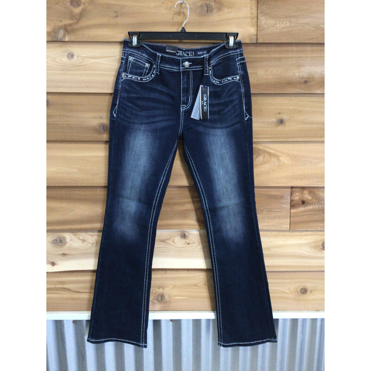 Grace in LA Women's Feather Motif Jeans