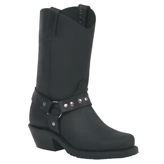 Canada West Women's Biker Boots - Black Logger Tan - Irvine Tack & Western Wear