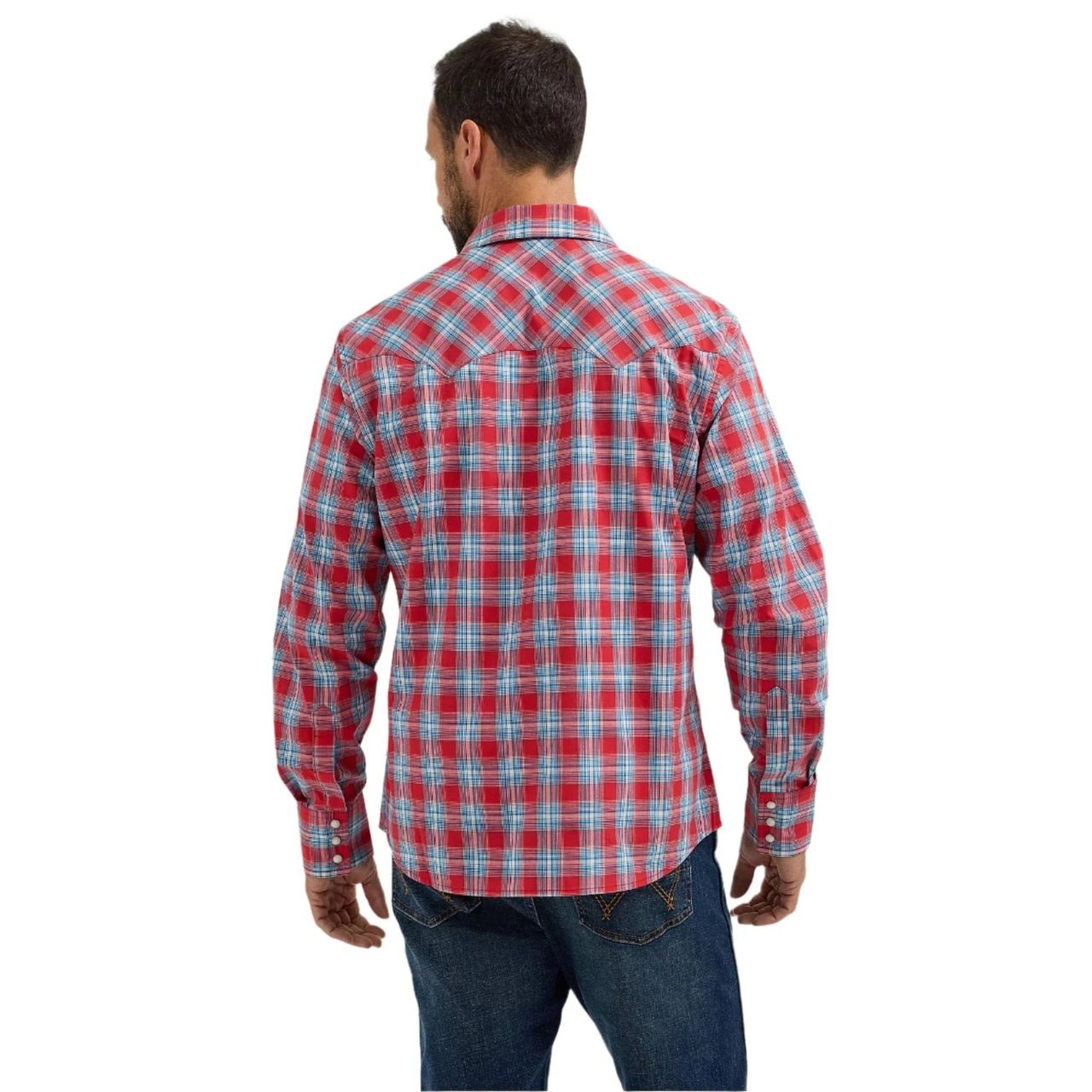 Wrangler Men's Retro Long Sleeve Modern Fit Shirt - Red