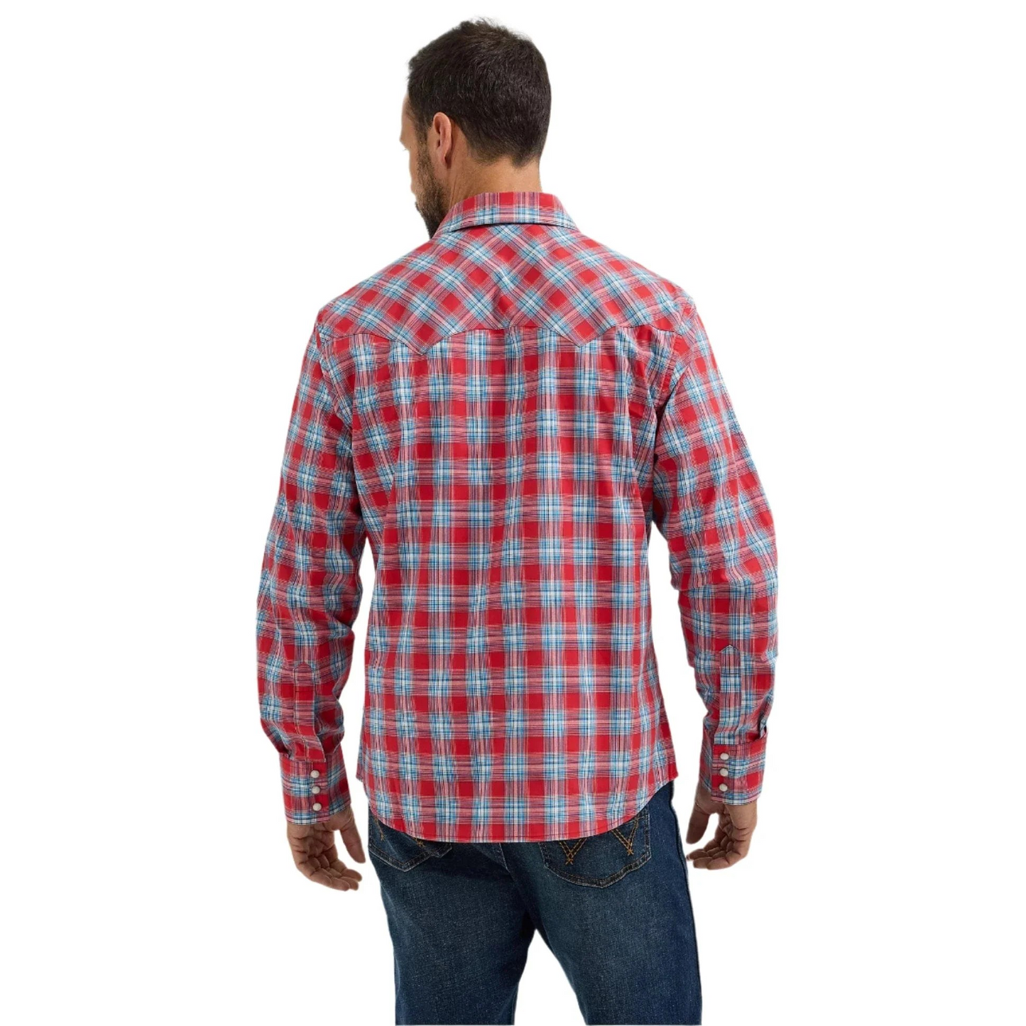 Wrangler Men's Retro Long Sleeve Modern Fit Shirt - Red