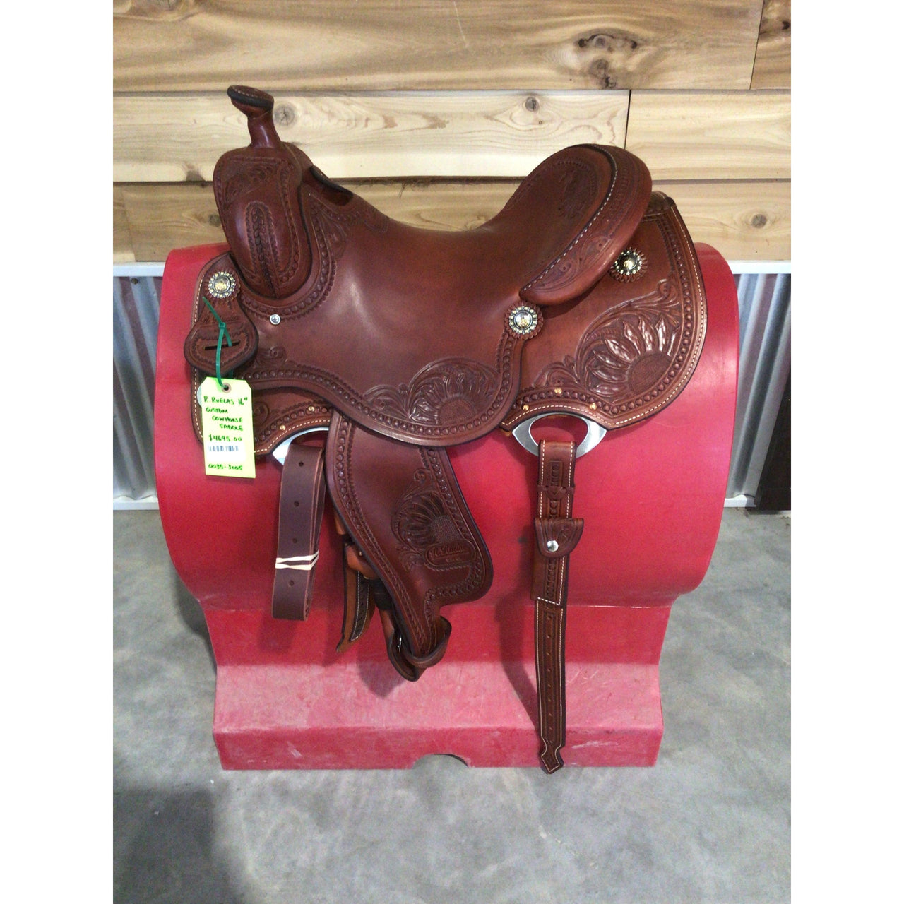 R. Ruelas 16"  Custom Cowhorse Saddle
