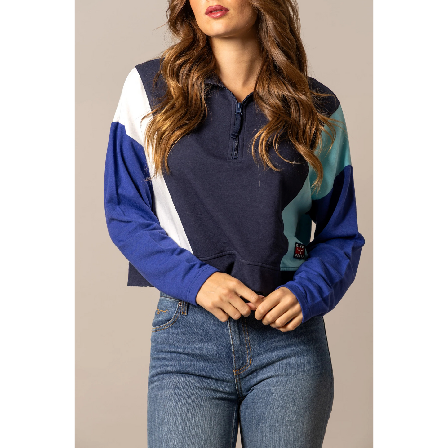 Kimes Women's Long Sleeve Cami 1/4 Zip Pullover- Multiple Colours