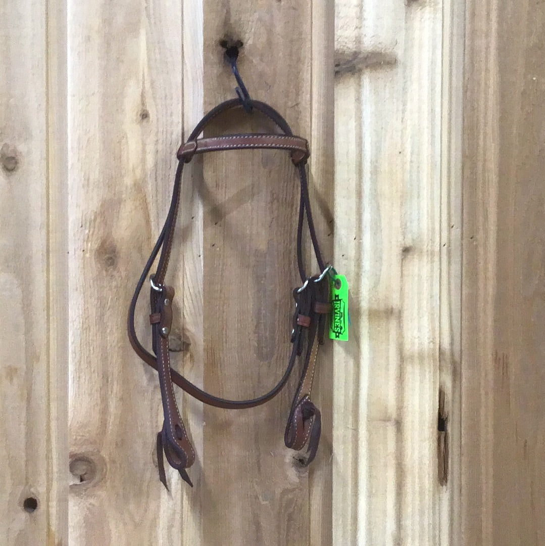 Irvine Browband Headstall Rough Out Button Ends