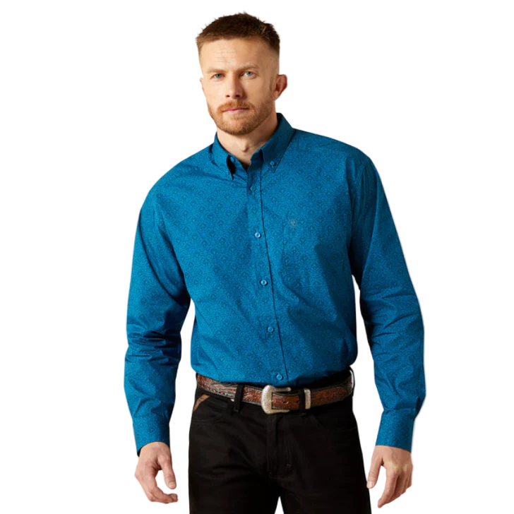 Ariat Men's Terrell Classic Fit Long Sleeve Shirt - Dark Teal