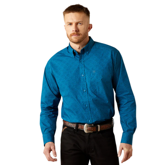 Ariat Men's Terrell Classic Fit Long Sleeve Shirt - Dark Teal
