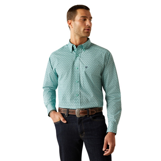 Ariat Men's Long Sleeve Canyon Classic Fit Shirt - Mint