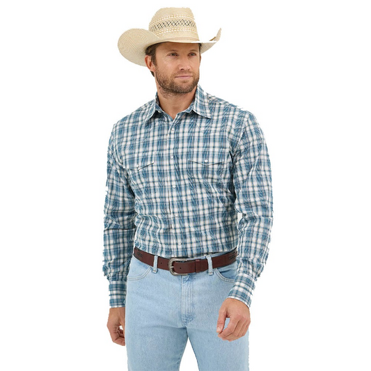 Wrangler Men's Wrinkle Resistant Long Sleeve Classic Fit Shirt - Multi