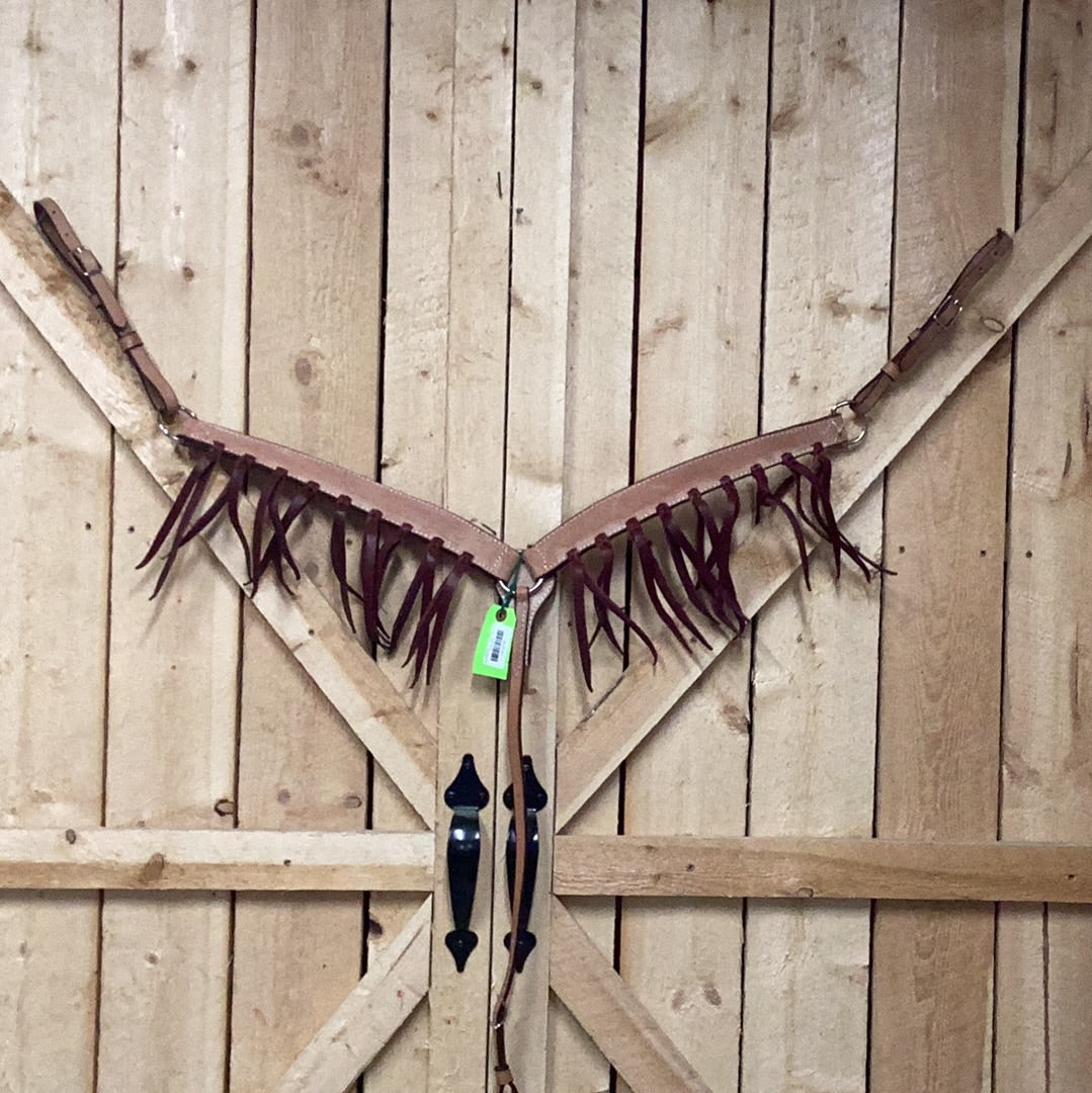 Irvine's Breast Collar 1 3/4" Barrel Rough Out (Tassels)