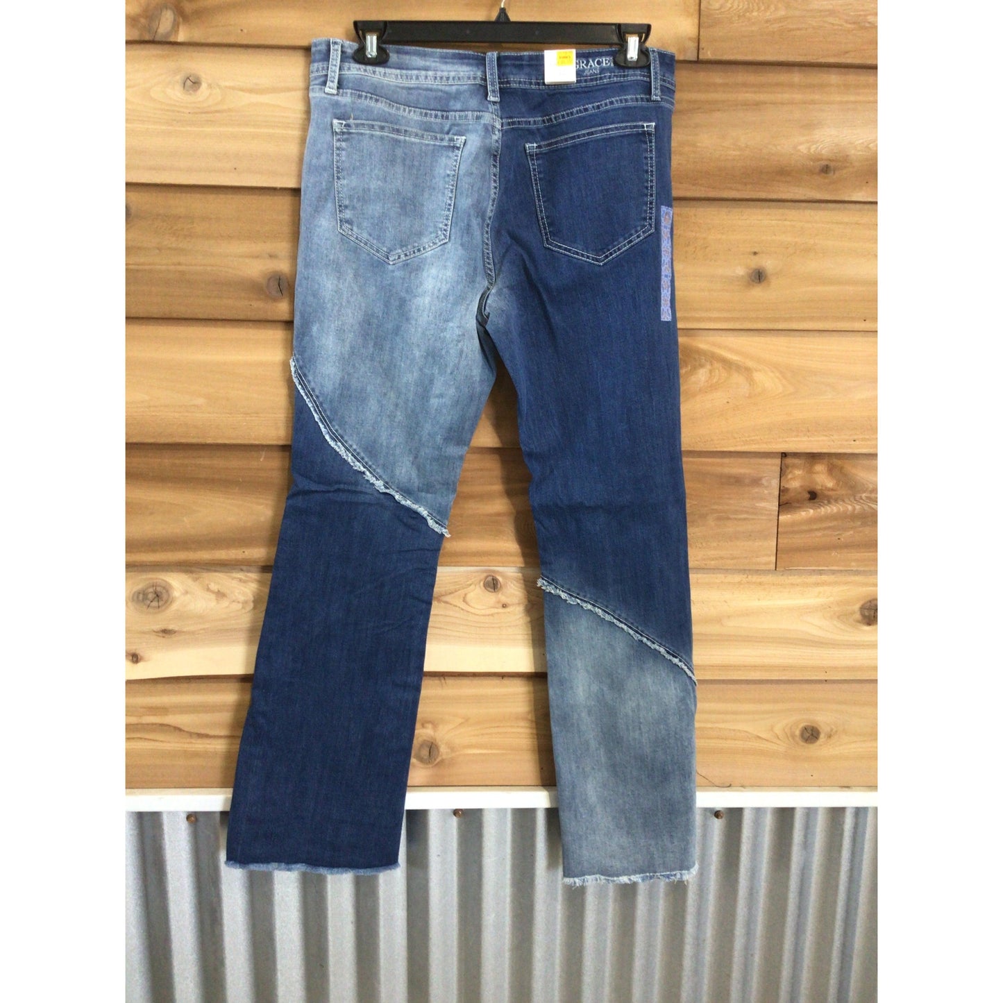 Grace in LA Women's Color Block Detail  Western Jeans